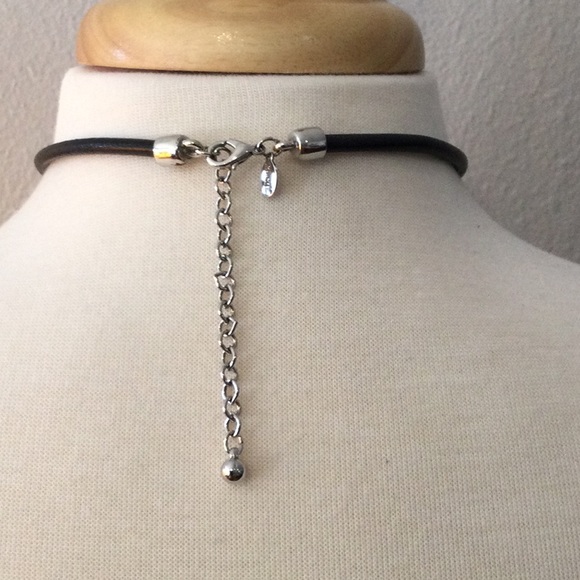 Chico’s Leather Necklace with Metal Pendant and Earring Set - Picture 7 of 16